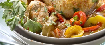 Poulet basquaise aux trois poivrons avec Planta Fin®