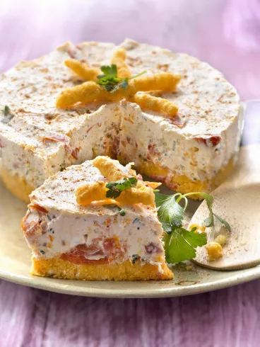 Cheesecake express aux tomates confites avec Belin®