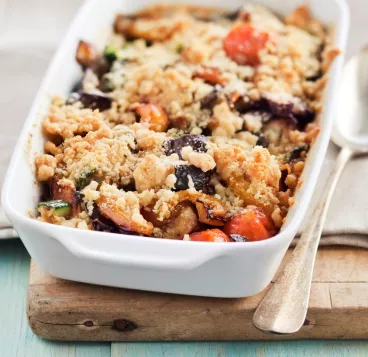 Crumble au parmesan et légumes d'été