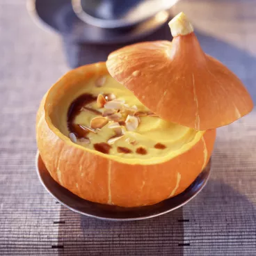 Crème de potiron au café