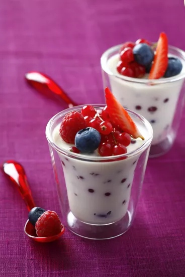 Panacotta aux fruits rouges
