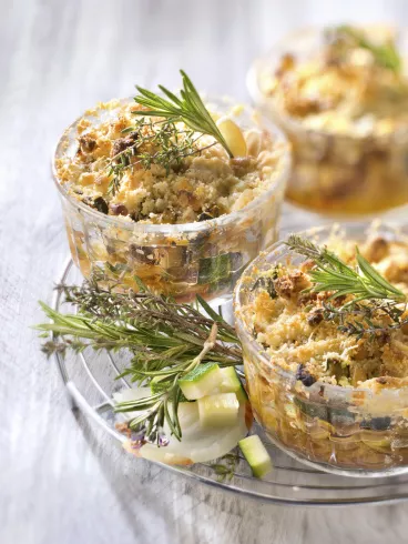 Crumble courgettes et oignons avec Maïzena®