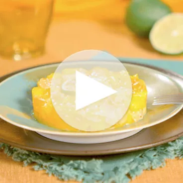 Tartare de saumon à la mangue