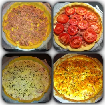Quiche au thon tomates