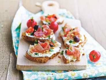 Bruschetta grillée à la tomate