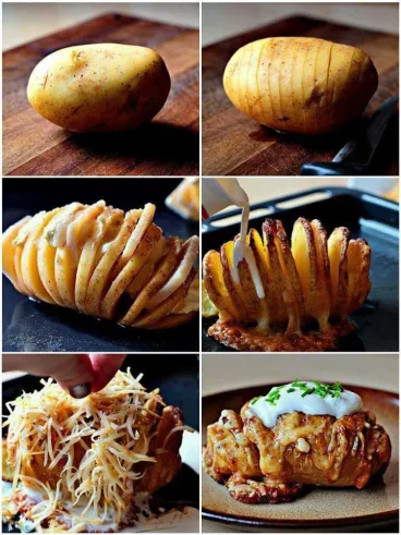 Pomme de terre, bacon, fromage et crème fraiche