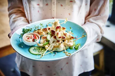 Mini Brochettes de poulet avec Planta Fin® par Annelyse