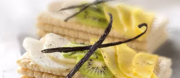Lit de fruits frais vanillés avec Cracotte ® 