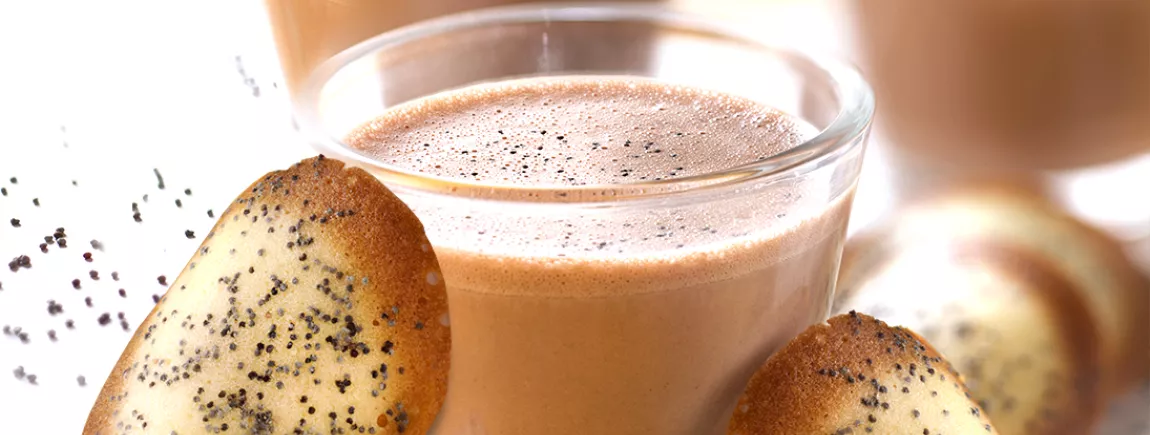 Lassi crousti-moussant au Tassimo ® Suchard ® Lassi au Tassimo® Suchard® et tuiles au graines de pavot