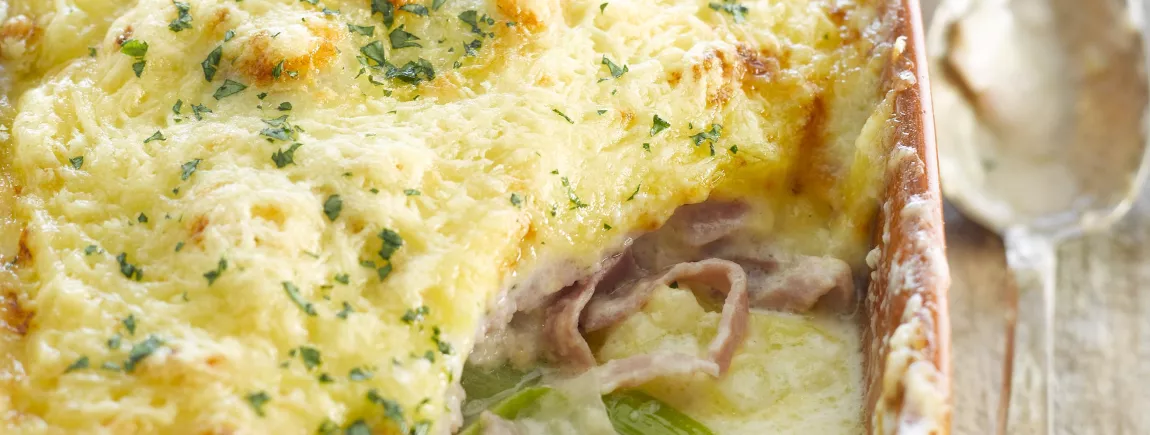 Parmentier de jambon et poireaux Parmentier de jambon et poireaux