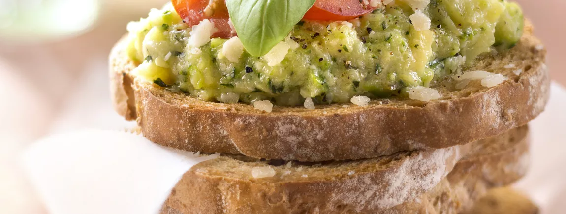 Tartines de courgettes avec Pelletier® Tartines de courgettes avec Pelletier®