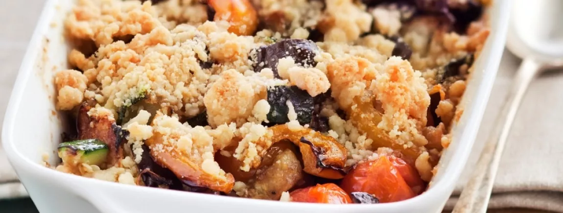 Crumble au parmesan et légumes d'été