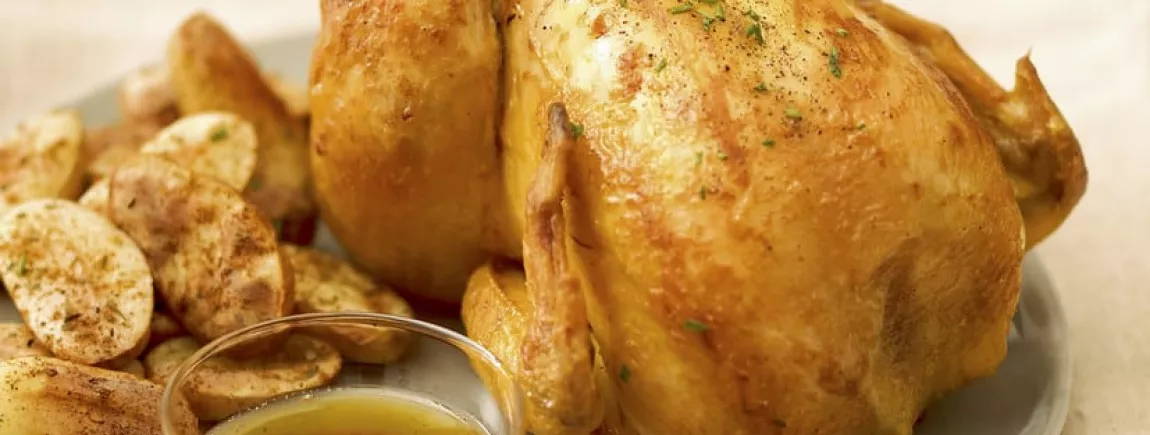 Poulet rôti et pommes de terre