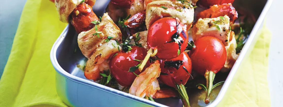 Brochettes façon paëlla Brochettes façon paëlla