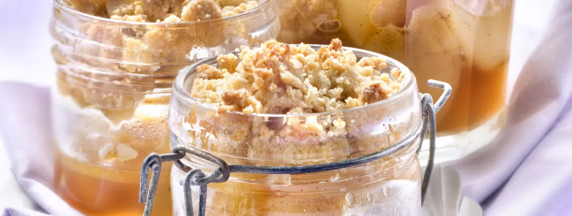 Crumble pommes et poires aux épices douces avec Planta Fin® Crumble pommes et poires aux épices douces avec Planta Fin®