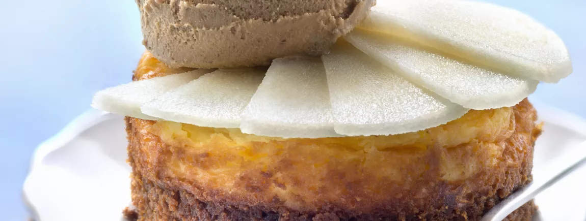 Petits cheesecakes poire spéculoos, Carte d’Or® Caramel Fleur de Sel Petits cheesecakes poire spéculoos, Carte d’Or® Caramel Fleur de Sel
