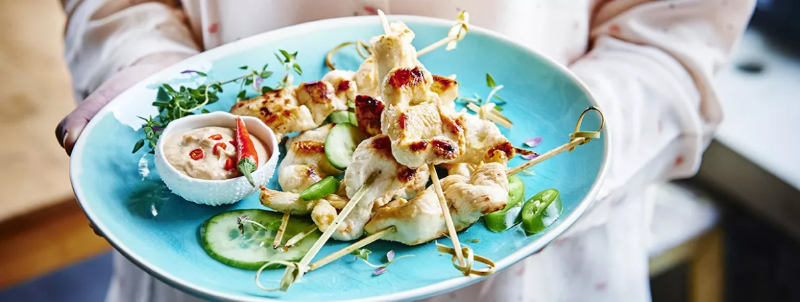 Mini Brochettes de poulet avec Planta Fin® par Annelyse Mini Brochettes de poulet avec Planta Fin® par Annelyse